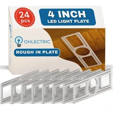 OHLECTRIC 24 Pack – New Construction Mounting Plate for 4 Inch LED Downlig
