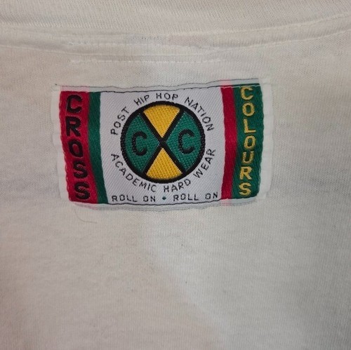 Vintage 1990s Cross Colours Love See No Colour Single Stitch Tee - Picture 4 of 5