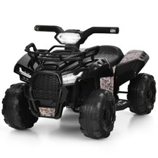6V Kids ATV Quad Electric Ride On Car Toy Toddler Vehicle W/ LED Light MP3 Black
