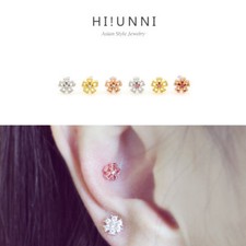 16g flower cartilage earring, tragus helix conch earrings, labret optional ,1pc