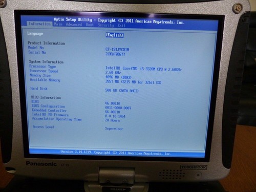 CF-19 MK6 !! Panasonic CF-191JYCX1M , i5 2.6Ghz ,4GB ,500GB +GPS+Rubber Keyboard - Picture 3 of 12