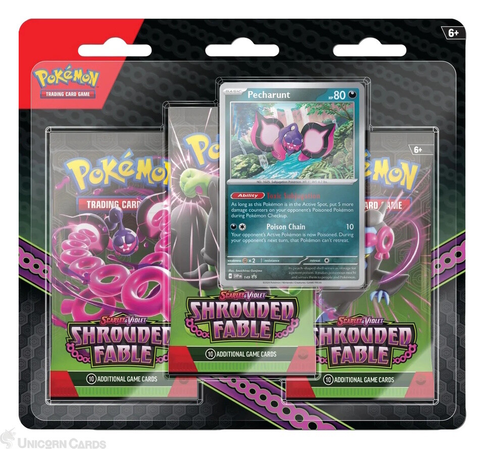 Pokemon TCG: Scarlet & Violet 6.5 Shrouded Fable 3-Pack Blister