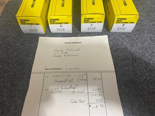 4-Matched NOS 6550 Sylvania Tubes - Afbeelding 6 van 6