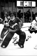 Pat Riggin Of The Calgary Flame C1970 Old Ice Hockey Photo