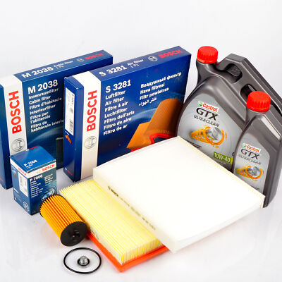 BOSCH Filtersatz + 5L 10W40 GTX Ultra Clean für OPEL ZAFIRA B 1.6 1.8 Ölablass