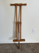 Original Early Pogo Stick Wood  Steel Construction 41  Tall