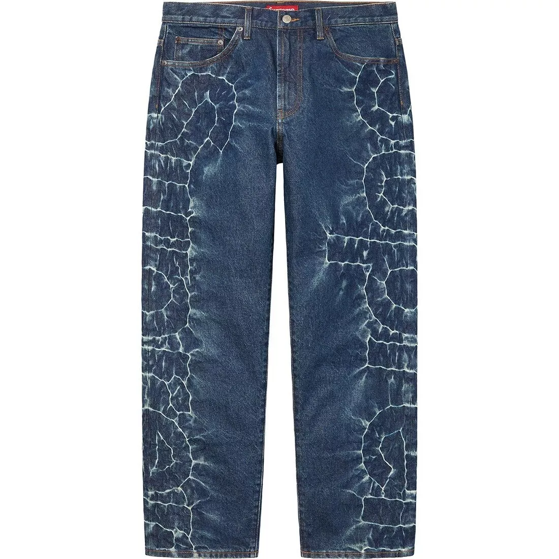 Supreme 23SS SHIBORI LOOSE FIT JEAN Rigid Indigo 32