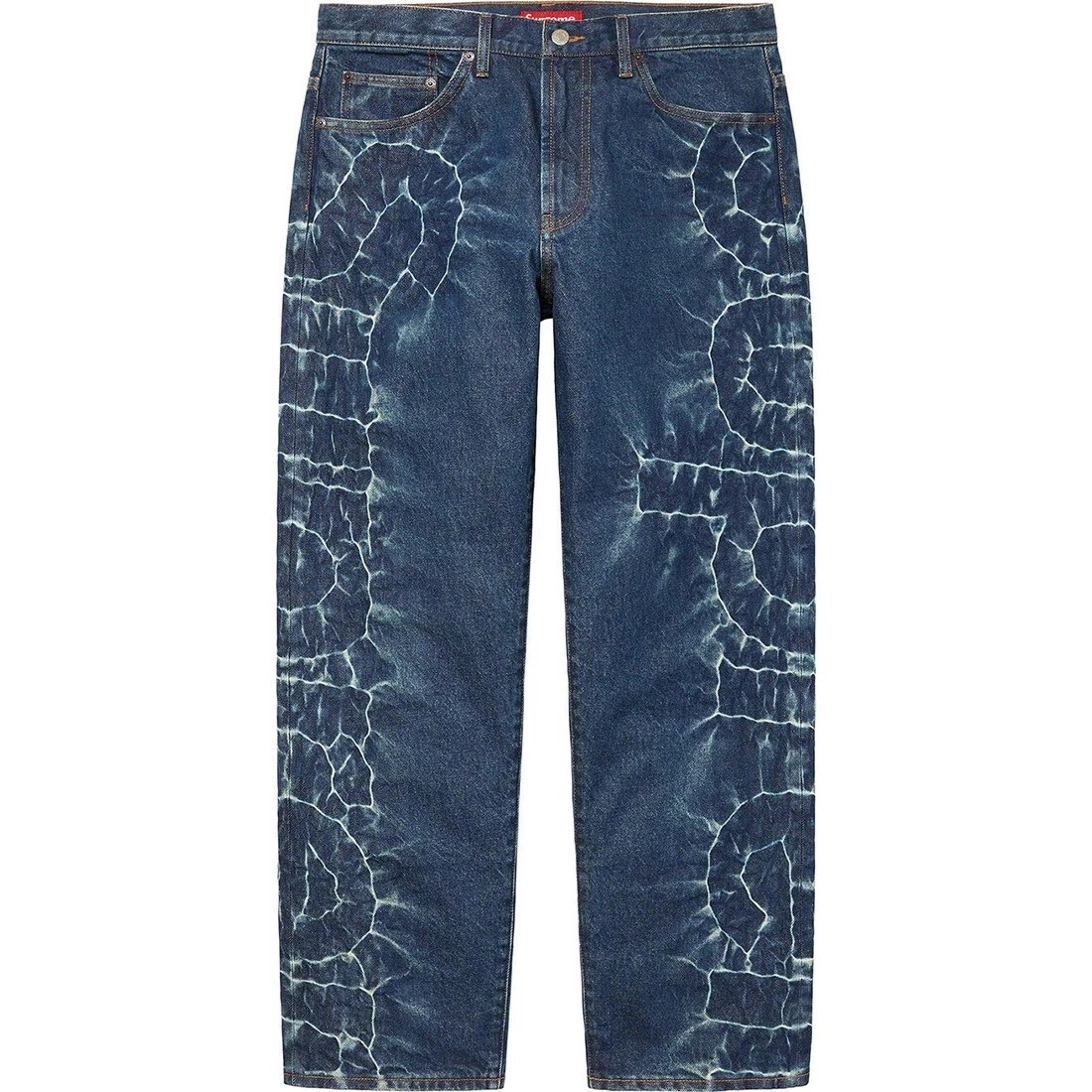 Supreme 23SS SHIBORI LOOSE FIT JEAN rigide indigo 32