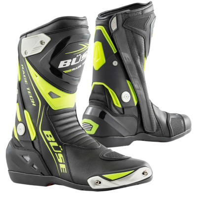 BÜSE GP Race Tech Sportstiefel schwarz/neongelb, Gr. 42, UVP 219,95 