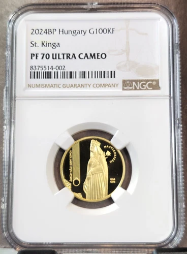 2024 HUNGARY GOLD 100000 FORINT SAINT KINGA NGC PF 70 ULTRA CAMEO RARE PERFECT
