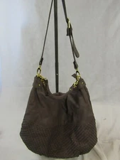 Deux Lux Brown Braided Large Tote Handbag 