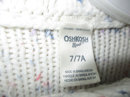 Oshkosh kids acrylic sweater size 7/7A - Picture 2 of 4