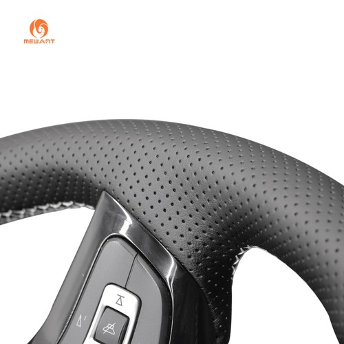 PU Leather Carbon Fiber Steering Wheel Cover for Volkswagen VW Amarok T6 Kombi - Picture 6 of 10