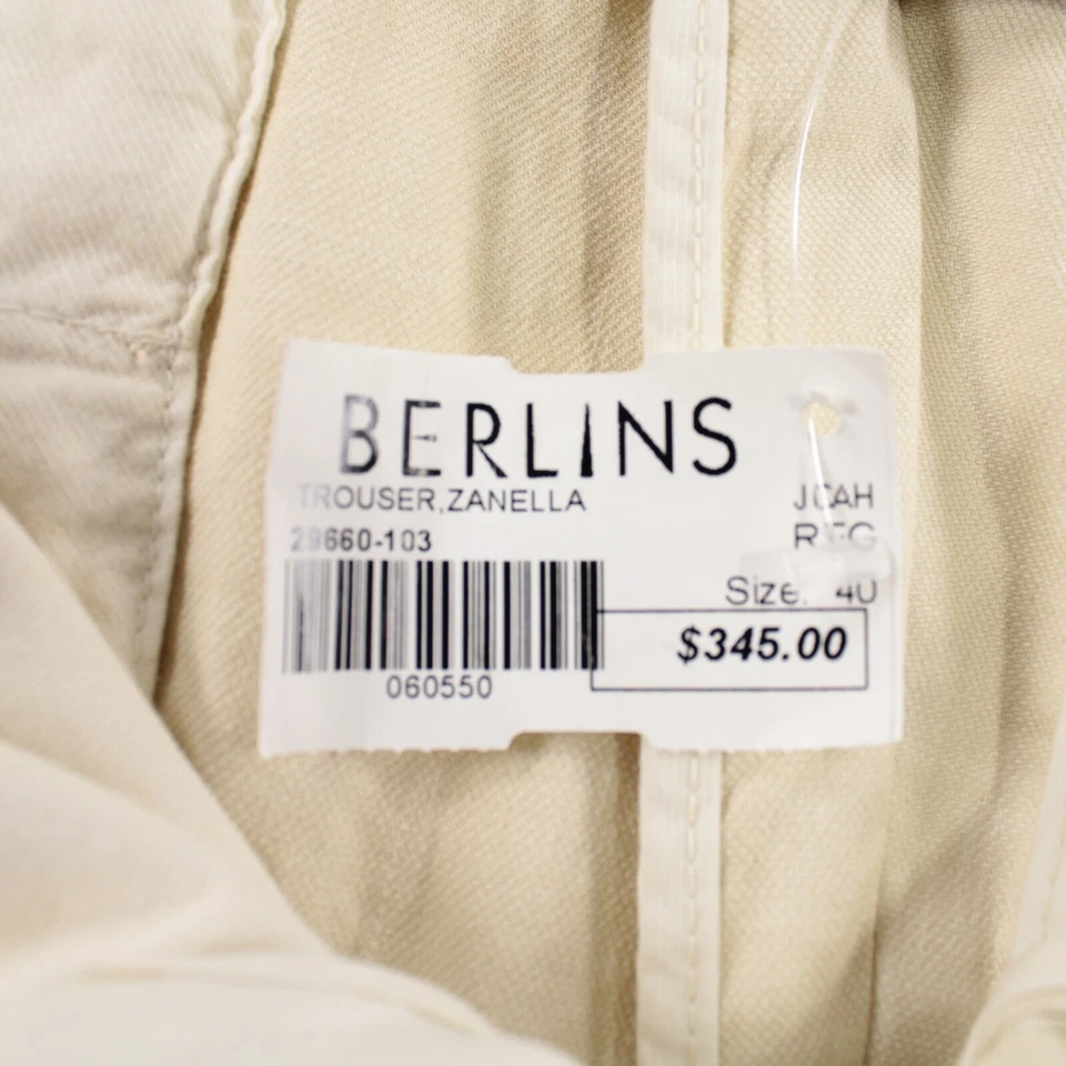 Zanella 全新带标签休闲裤/休闲裤 40 码美国“Devon”纯色黄色棉 — 第 4/4 张图片