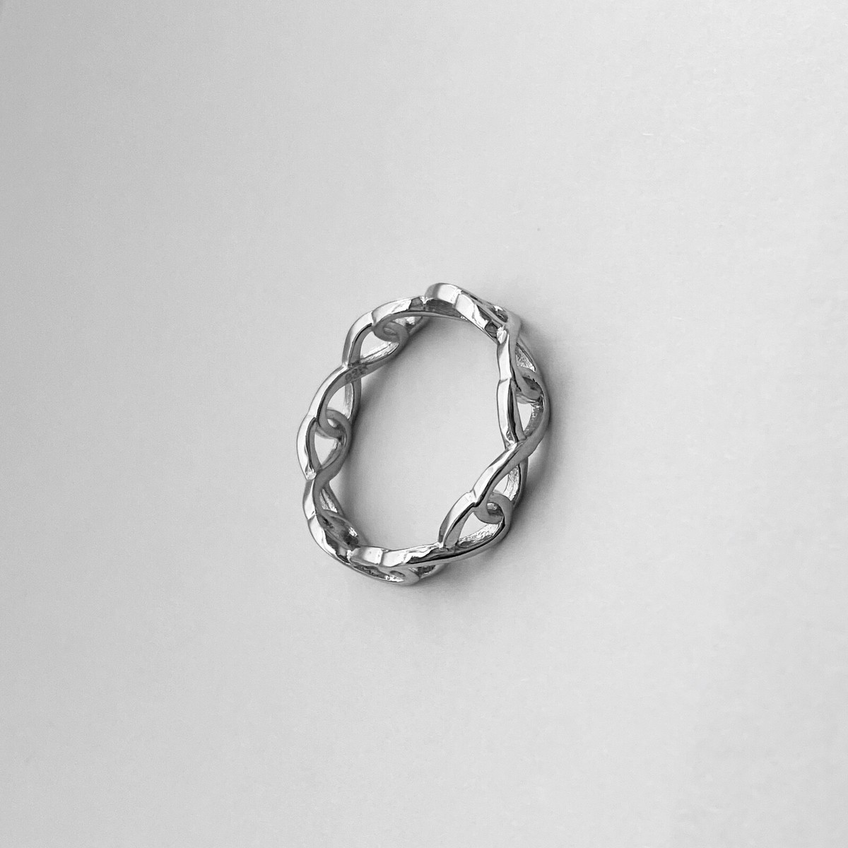 Sterling Silver Eternity Infinity Ring, Love Knots, Silver Rings