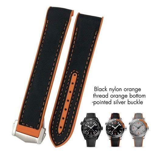 20mm 22mm Rubber Watchband Fit For Omega Seamaster Diver 300 Planet Ocean 600M - Picture 30 of 31