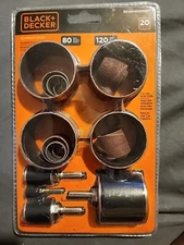 BLACK + DECKER 20 Piece Aluminum Oxide Sanding Drum Kit | BDASANDDRMSET | NEW