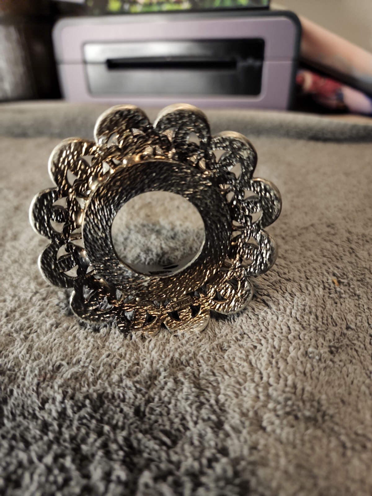 Pewter Birds Candle Holder 1 3/4" Tall x 2 1/4" Diameter