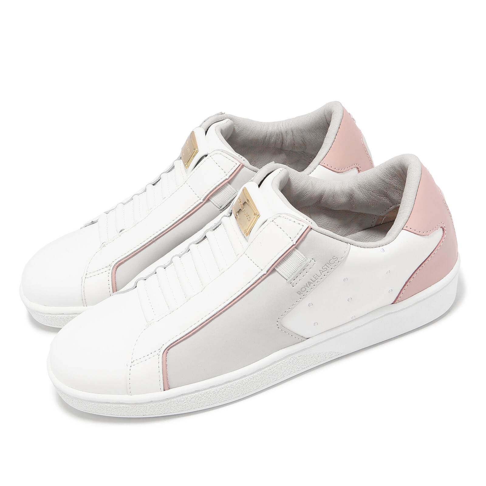 Женская повседневная обувь без шнуровки Royal Elastics Adelaide Lux белого бежевого розового цвета 92742-081 27090₽