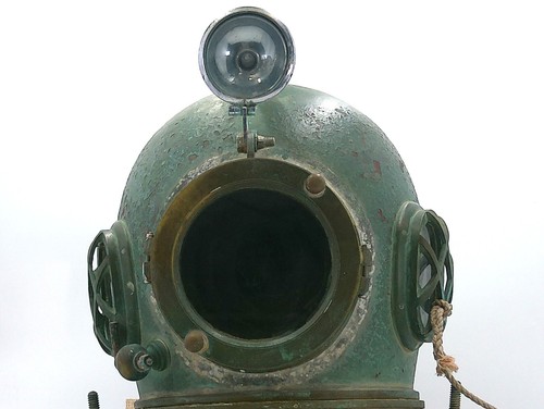 TOA Diving Divers Helmet Japanese Scuba Mask Brass Antique Vintage R2904 - Picture 3 of 17