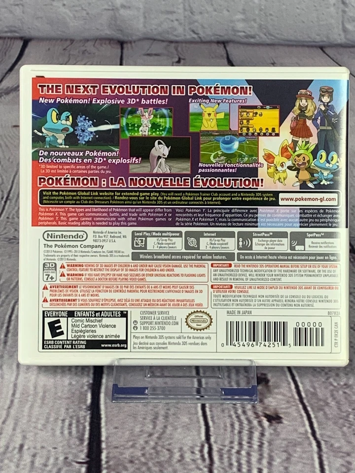 Pokemon Y (Nintendo 3DS, 2013) CIB Complete Tested Very Good Condition - Image 2 of 4