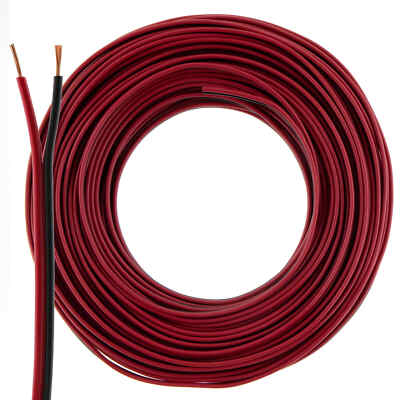 Lautsprecherkabel 2x0,50mm² - 25m - rot/schwarz - CCA - Audiokabel - Boxenkabel