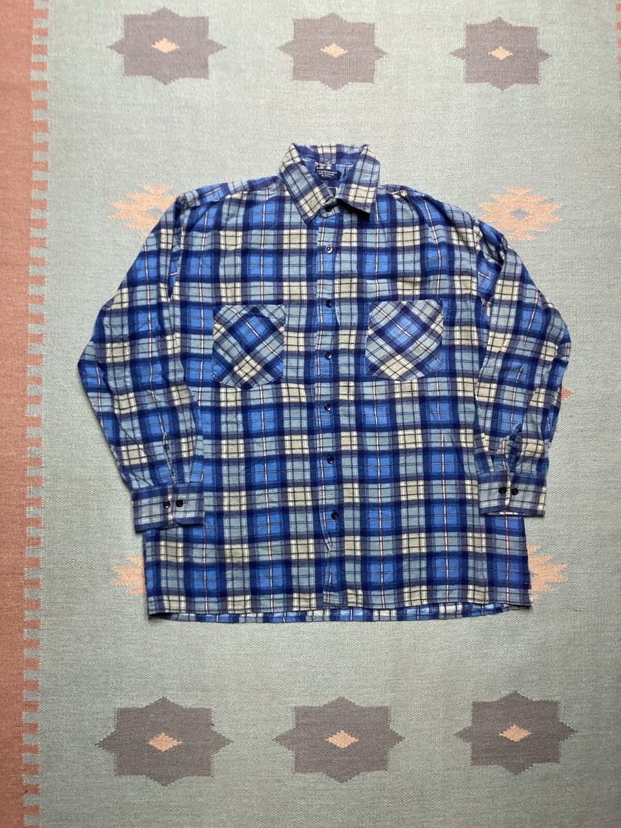 OLD vtg cotton check long shirt