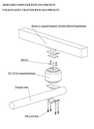 Kit de suspensión neumática Mercedes Sprinter con compresor 12V 2019-2025 tracción trasera - Imagen 8 de 9