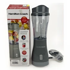 Hamilton Beach Personal Blender w/ Travel Lid Portable Smoothie Shake Maker NOB