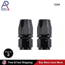 2Pcs Swivel Hose End Fitting Adaptor 12AN 0° Straight Fits For CPE Fuel Oil Line