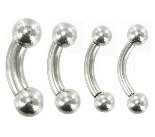Curved Barbell Large Gauge Surgical Steel 2mm 2.5mm 3mm 4mm 5mm 6mm 8mm 10
