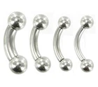 Curved Barbell - Large Gauge - Surgical Steel - 2mm 2.5mm 3mm 4mm 5mm 6mm 8mm 10