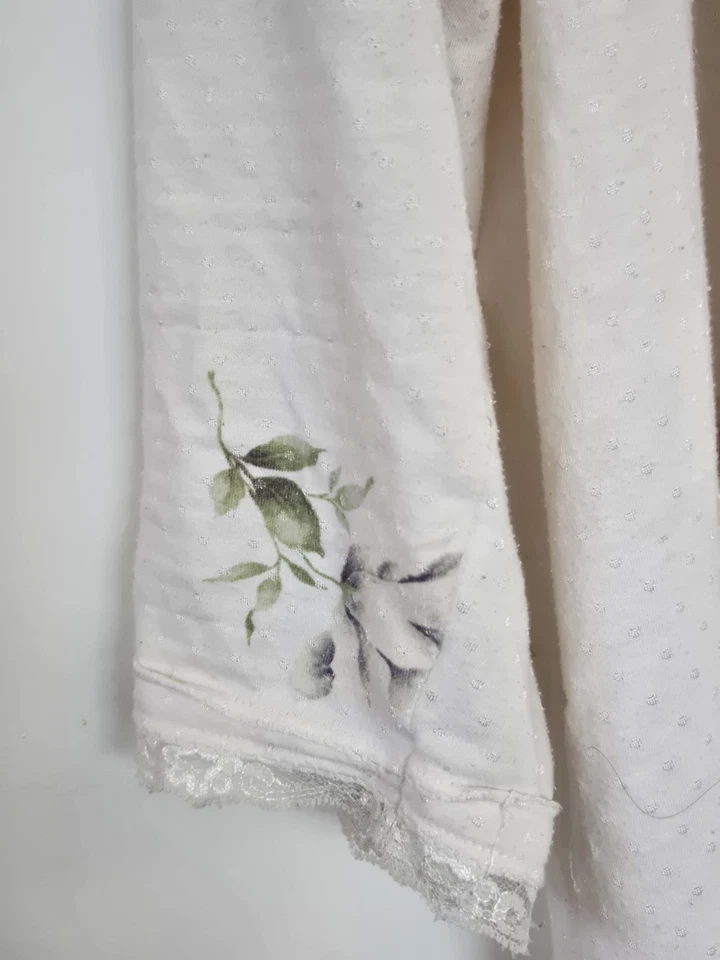Camisón vintage Aria para mujer 1X vestido floral de algodón mangas largas cottagecore Foto 4 de 4