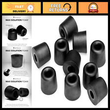 Custom Molded Memory Foam Earbud Tips - 5 Pack Large, Comfortable Replacement fo