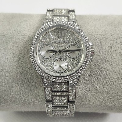 NEW Michael Kors Camille Mid Special Edition Glitz Silver Pave Watch MK6996 NIB