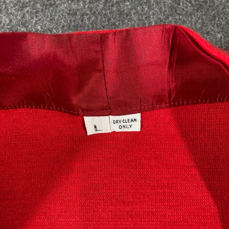 Vintage Mens Wool Vest Large L Red Gold Button Classic Elegant - Image 2 of 4