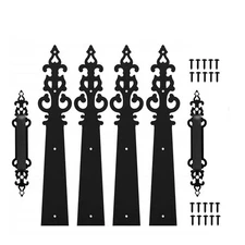 Metal Garage Door Decorative Hardware Hinges Carriage House Accents Screw Mounte