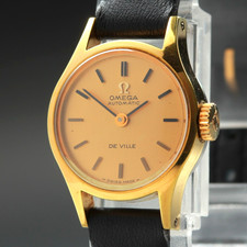[Exc+5] Vintage 1969 Omega De Ville Cal.671 Automatic Gold 20mm Damenuhr