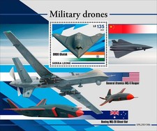Military Drones MNH Stamps 2025 Sierra Leone S/S