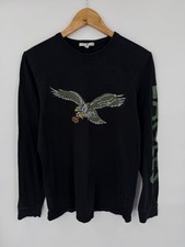 Junk Food Philadelphia Eagles Throwback Logo T-Shirt Long Sleeve Black Medium