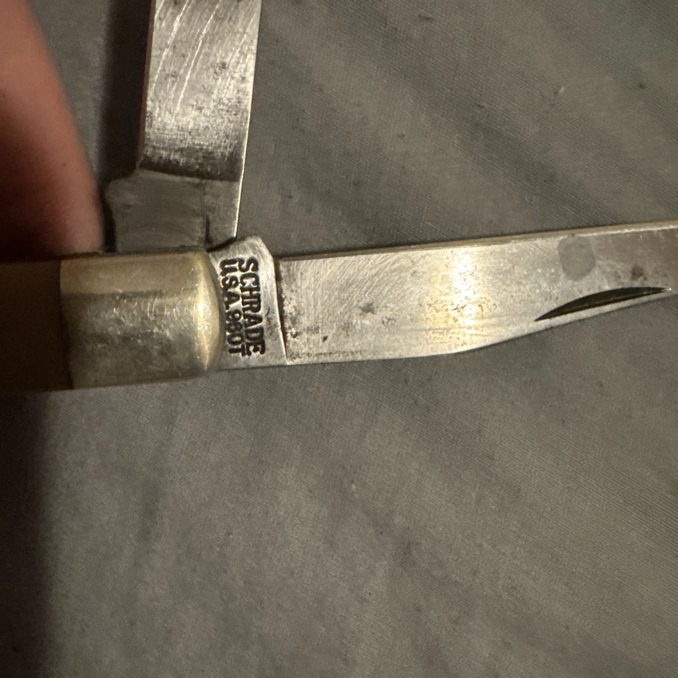 Cuchillo Trampero Cabeza de Oso 96OT Antiguo Temporizador Schrade EE. UU. De Colección Envío Rápido Foto 3 de 4