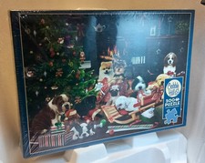 Cobble Hill 500 Piece Puzzle CHRISTMAS PUPPIES NEW SEALED Holiday Jigsaw