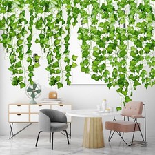 12 Pack 84 Feet Fake Ivy Leaves Vines Artificial Garland Greenery Hanging Plants