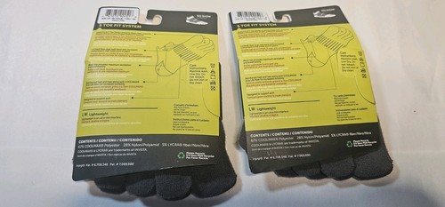 (2 PAIRS) Mens Small (Size 5-7.5) - INJINJI No Show Toe Socks Running NEW - Picture 2 of 3