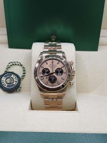 Rolex Daytona Rose Dial Everose Gold Watch 116505