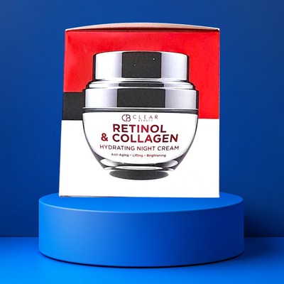 CB Clear Beauty Retinol & Collagen Hydrating NIGHT CREAM  Anti Aging  Lifting 
