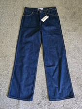 New Wrangler Staud Women Bootcut Blue Jeans Low Rise Cotton Blend Size 29x32