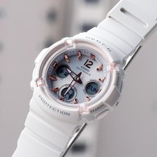 Casio Baby-g Bga-2800-7ajf White Solar Radio Chronograph Limited 