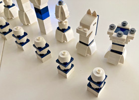 LEGO 40174 Iconic Chess Set - Complete Pieces Lot + Partial Board - READ