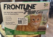 FRONTLINE Plus For Cats Flea and Tick Medicine Cats Feline 3 Month Supply Kitten